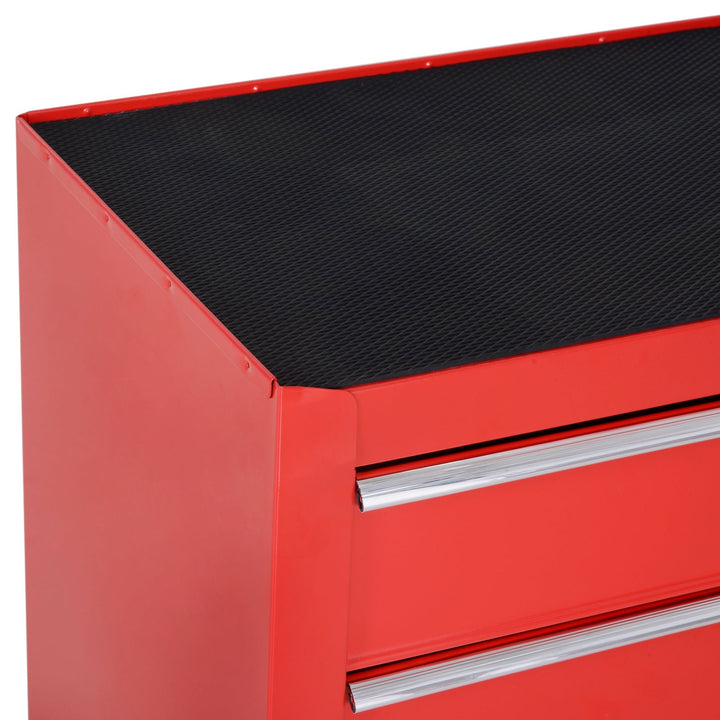 Carrinho de ferramentas com rodas 5 gavetas em chapa de aço 69x33x77.2cm