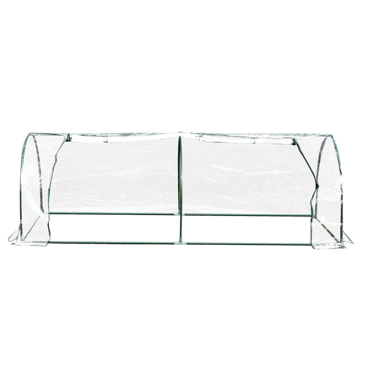 Estufa transparente para jardim ou terraço para cultivo de plantas e flores com porta zip 250x100x80cm PVC