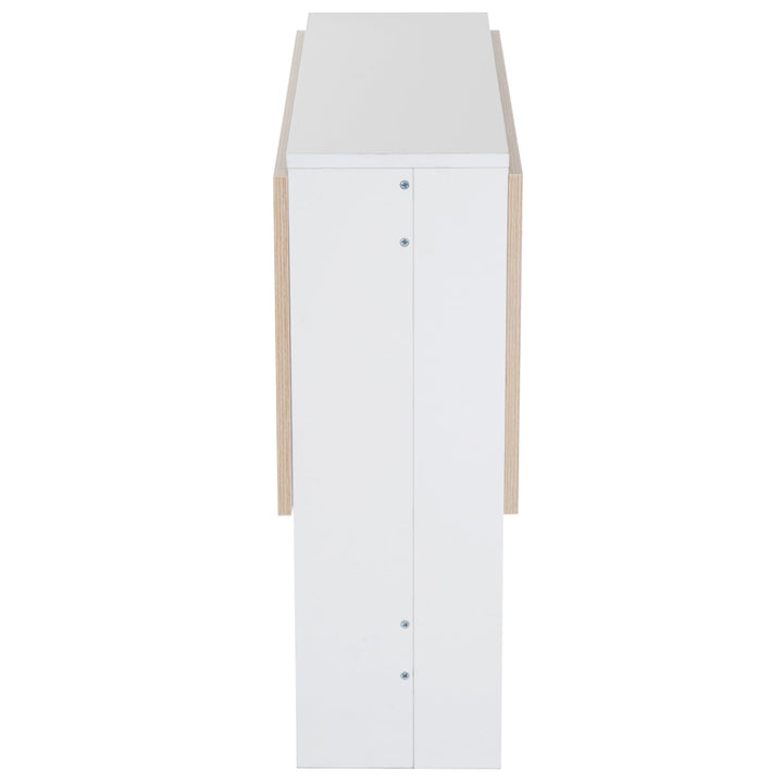 Mesa Dobrável Cozinha Sala de estar Mesa de apoio com 2 Abas Rebatíveis Economiza Espaço Design Moderno 103x76x73,5 cm Madeira