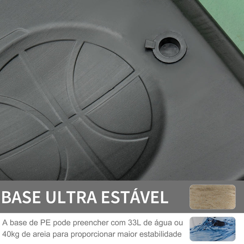 Cesta de Basquetebol Ajustável de 160-210cm Aro de Basquetebol com Suporte de Aço Base Recarregável 2 Rodas para Crianças e Adultos 75x83x261cm Vermelho e Preto