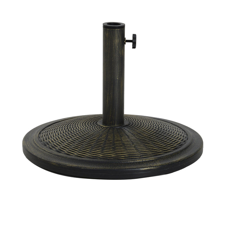 Base de Guarda-sol ajustável F48x34 cm Suporte de Guarda-sol Universal Estilo Retro HDPE Pátio Jardim Praia