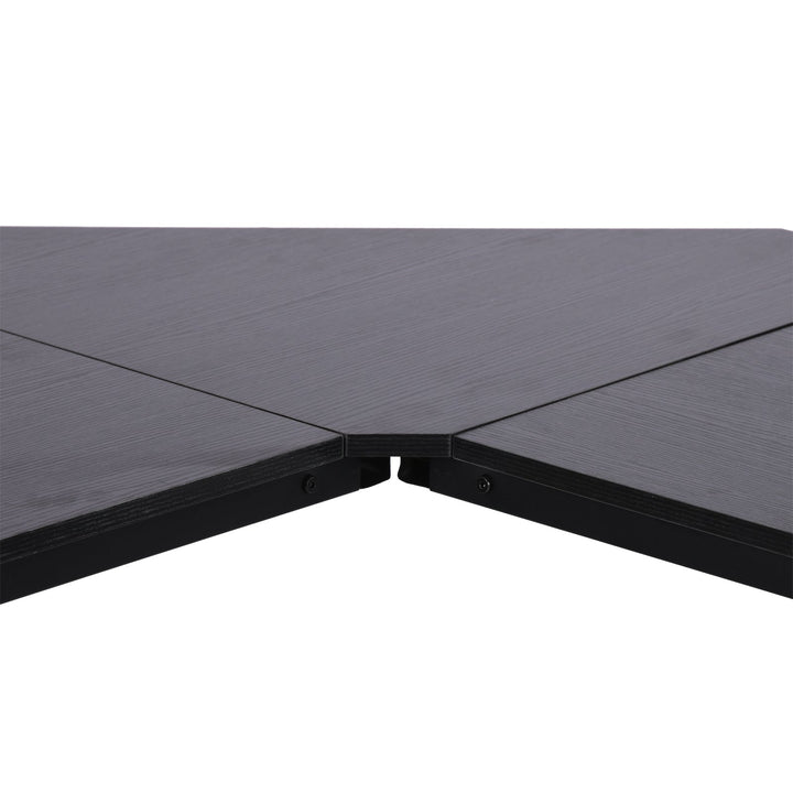 Mesa de computador PC Mesa de escritório formulário de tabela de canto L Armação de Aço 150x150x76cm