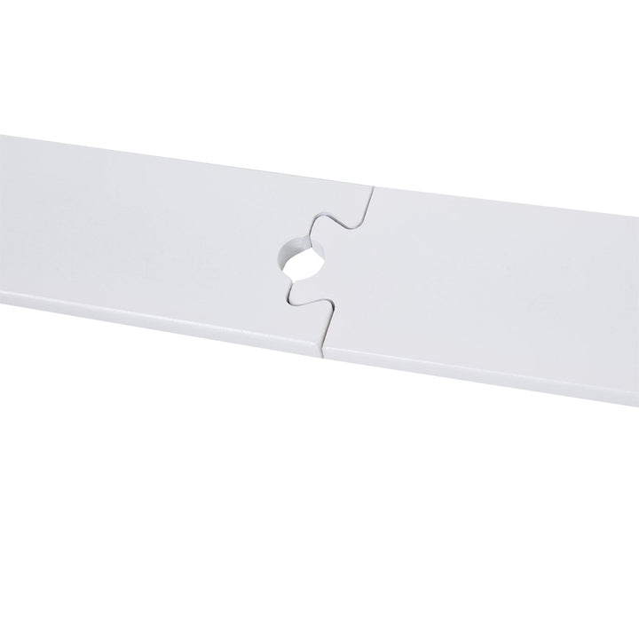 67T/183cm Ferragens para Porta Corredeira Kit de Acessórios para Porta Corredeira de Madeira com Guia de Chão Trilho de Aço de Carbono Branco