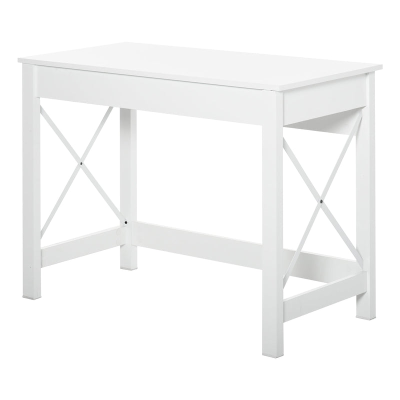 Mesa de escritório multifuncional moderna e minimalista 105x50x76 cm Branco