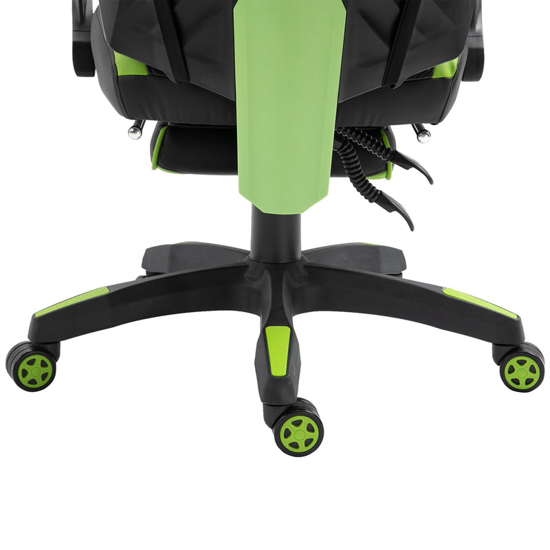 Cadeira de escritorio gaming ergonômica Altura ajustável Encosto ajustável Verde