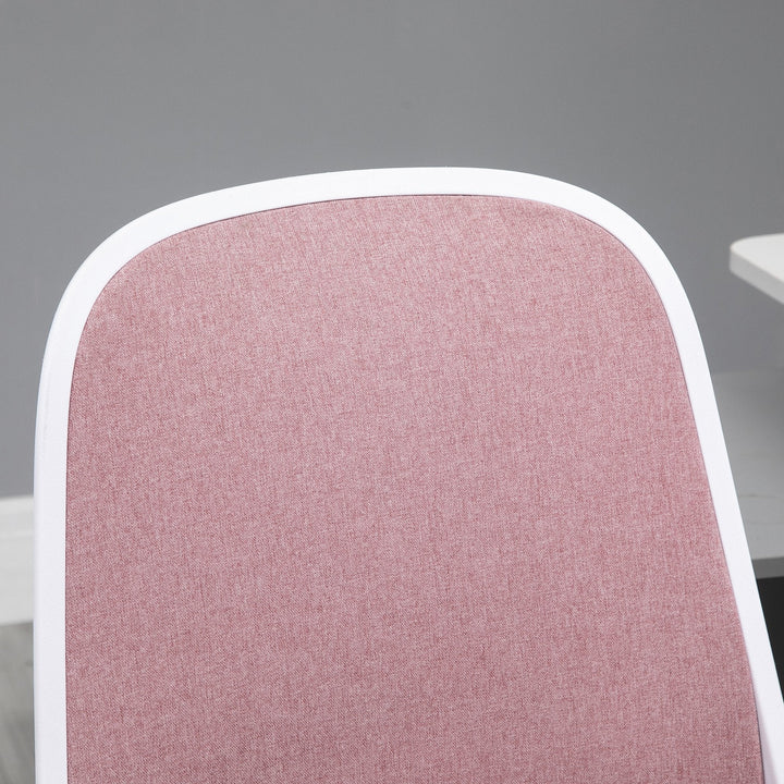 Cadeira de escritório giratória Função de inclinação Altura Ajustável com Carga 120 kg 62,5x60x90-98 cm Rosa
