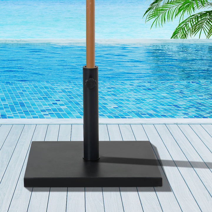 Suporte de guarda-sol Ajustável Universal Pé Pára-sol Quadrado Base de Cimento Guarda-sol Do Pátio Do Jardim Da Praia 40x40x43 cm