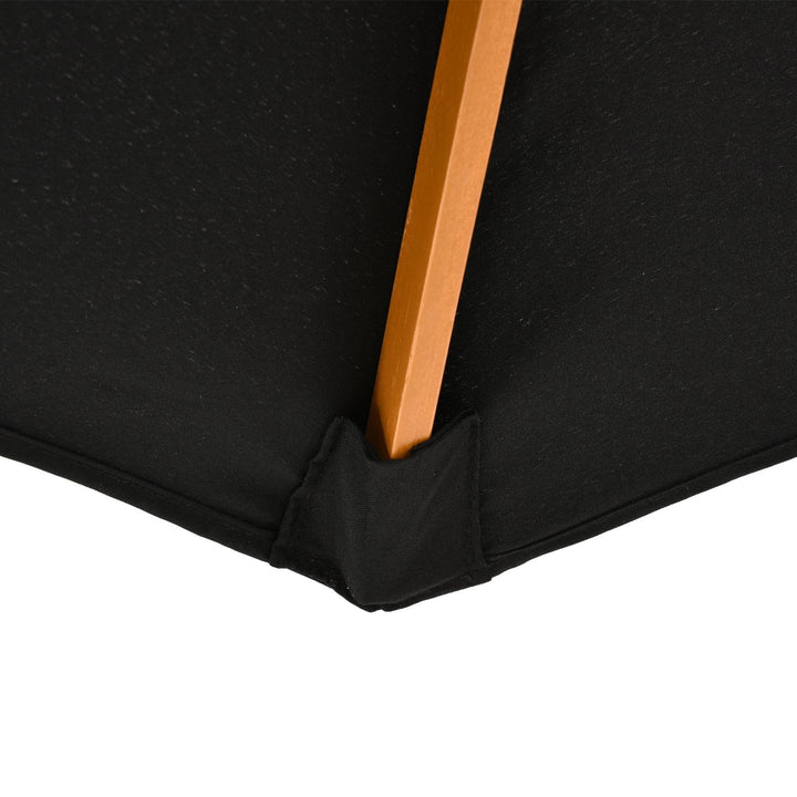 Guarda-sol para cafeteria e jardim ajustáveis e fáceis de transportar F300x250 cm Preto
