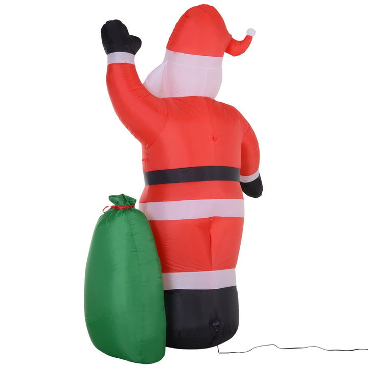 Pai Natal Inflável Decoração de Natal Com LED Soprador de Luz 150 × 60 × 240cm