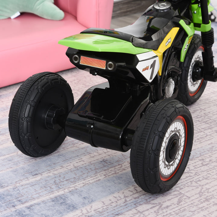 Moto infantil para crianças acima de 18 meses com 3 rodas Música e farol 71x40x51 cm Verde