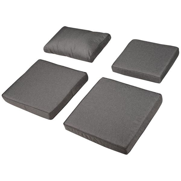 Conjunto de 8 peças de sofás de vime com mesa de café e apoio para pés