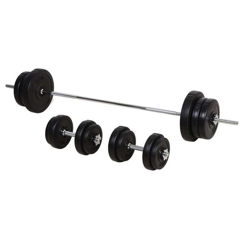 Conjunto de pesos de halteres e barras ajustáveis ??2 em 1 com discos para musculação e fitness preto