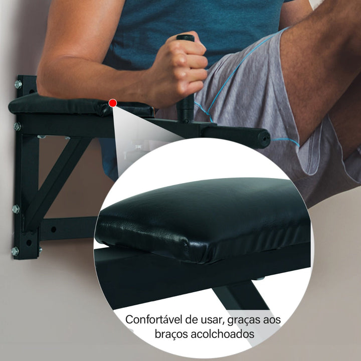 Barra para Elevações de Musculação para Parede Flexões em Casa Abdominais