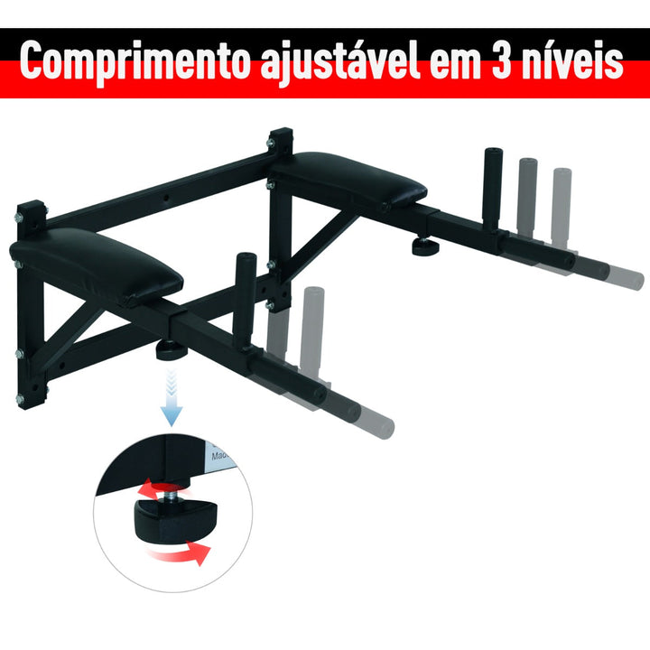 Barra para Elevações de Musculação para Parede Flexões em Casa Abdominais