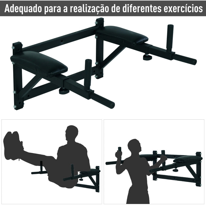Barra para Elevações de Musculação para Parede Flexões em Casa Abdominais