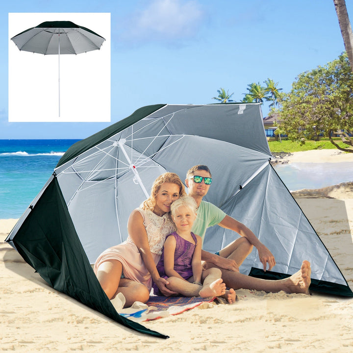 Guarda-sol com Painéis Laterais Tipo de loja - Parasol para Proteção UV F210x222 cm