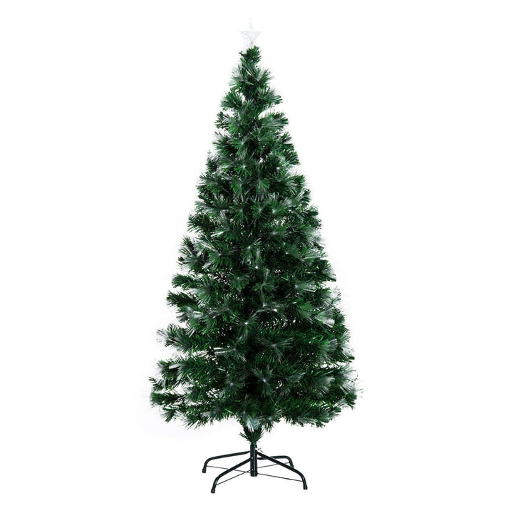 Árvore de Natal Verde F74x150cm + Luzes LED Árvore Artificial