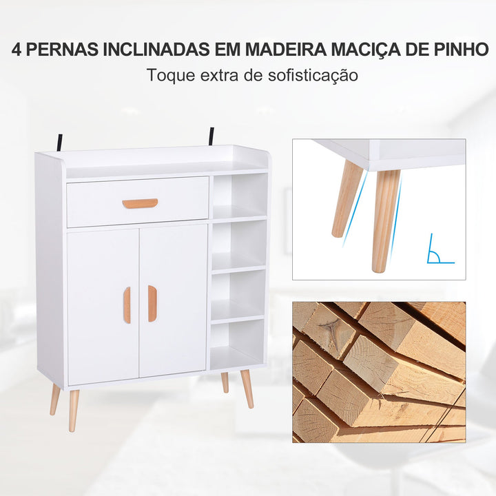 Armário Branco Móveis multiuso para cozinha sala de jantar sala de estar e casa de banho 80x29,5x96cm