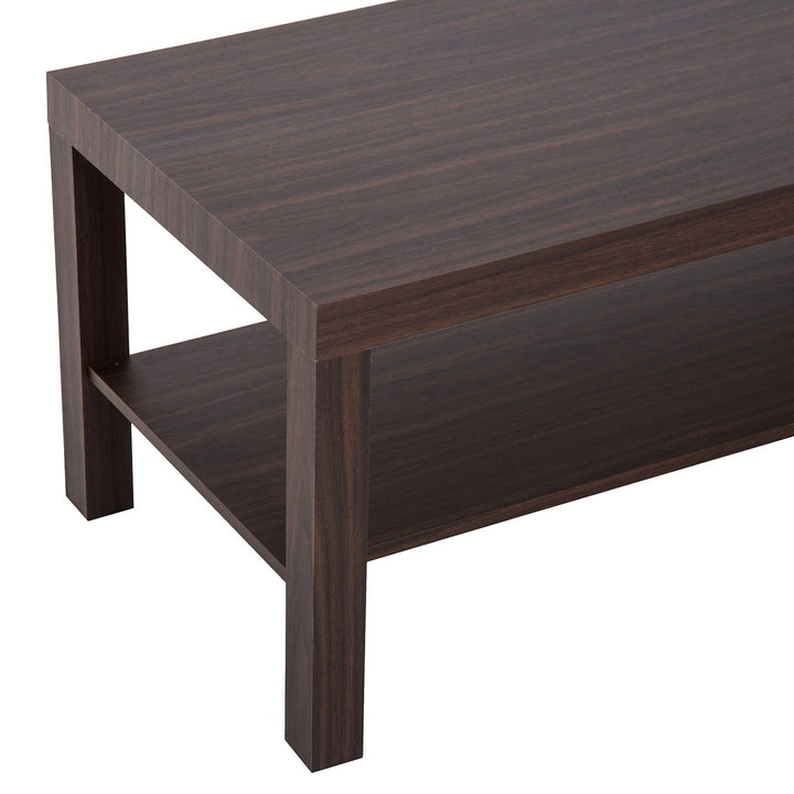 Mesa de Centro mesa de café de 2 níveis 90x45x40,5 cm Cor Nogal