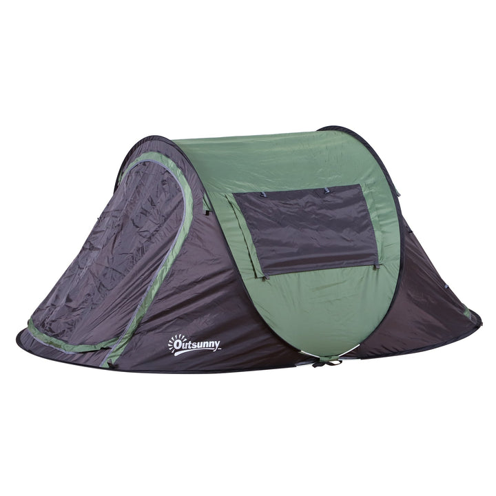 Tenda de campismo para 2 pessoas impermeavel leve com Bolsa Portátil Mosquiteiro 250x150x100cm Verde