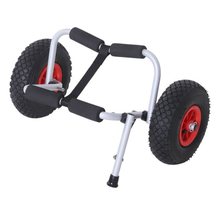 Reboque de trasporte dobrável com rodas para Caiaque canoa Carga 60kg 60x30x37cm