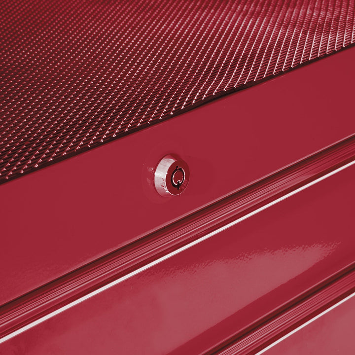 Carrinho de ferramentas com 5 Gavetas e 4 rodas Aço Vermelho 61,5x33x85cm