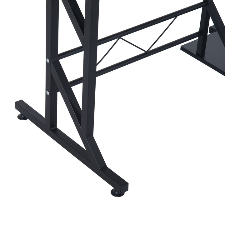 Secretária para Computador Preto Madeira MDF, Ferro 90x50x95 cm