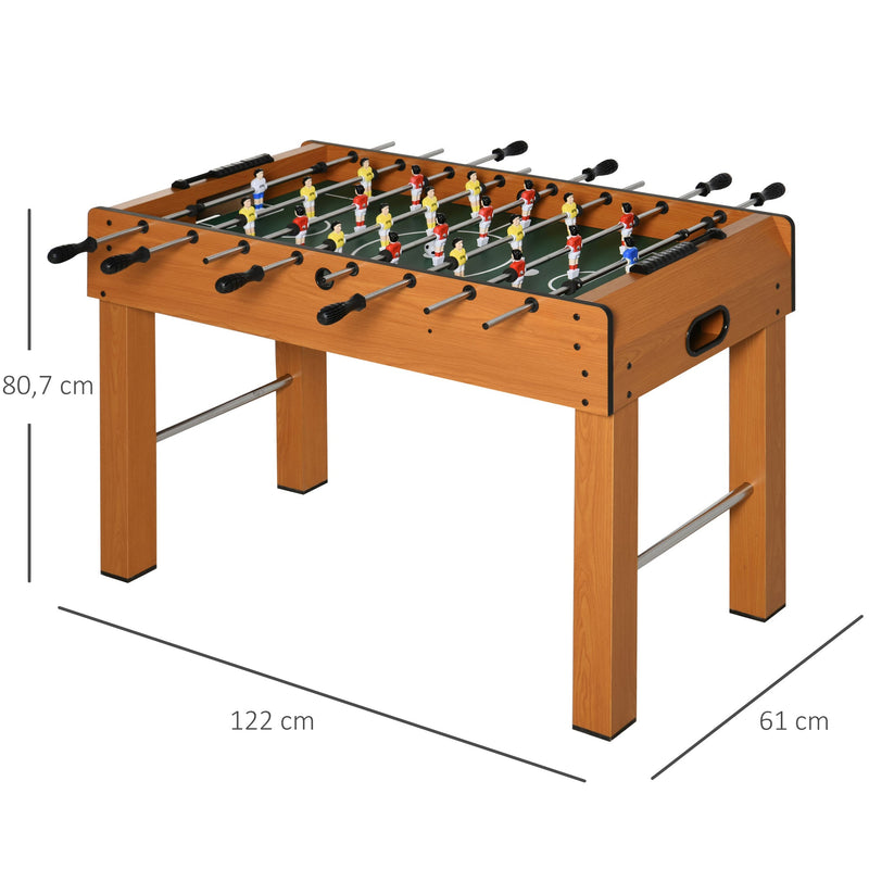 Mesa de matraquilhos fácil de montar com 8 barras e 2 bolas 122x61x80,7cm