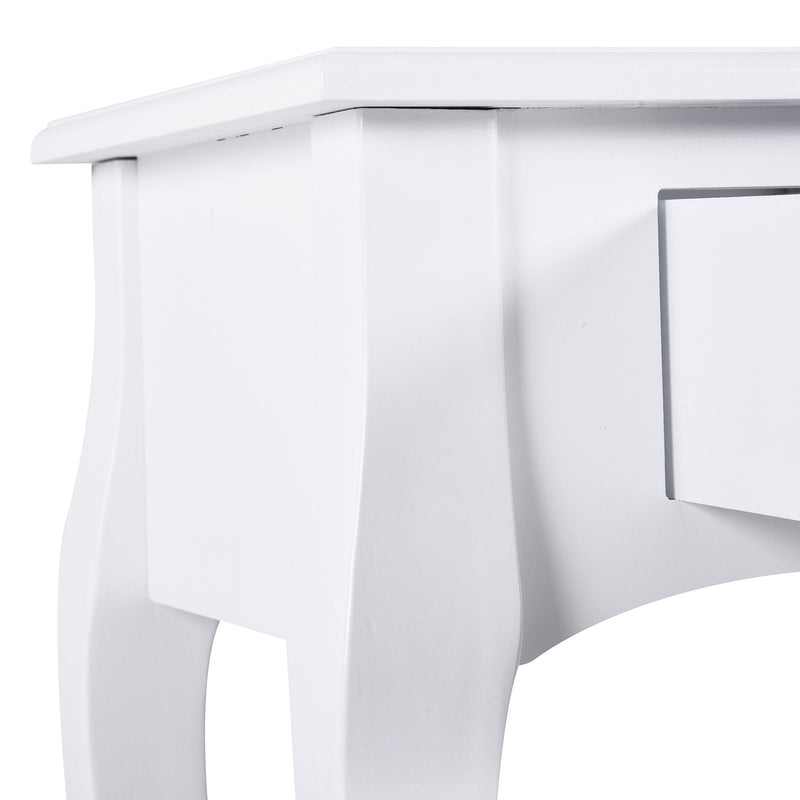 Mesa Consola tipo Aparador Móvel de Entrada com Gavetas e Estante 100x33x76cm Branco