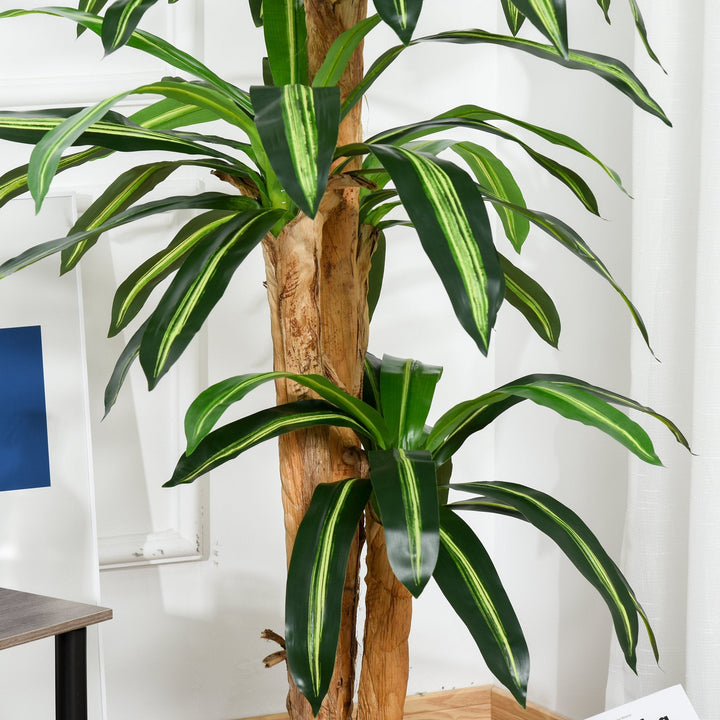 Planta Artificial Decorativa Dracaena com Pote Árvore Sintética 66 Folhas Ø20x160 cm Verde