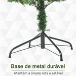 Árvore de Natal artificial de 1,5 m de base dobrável para decoração de natal verde