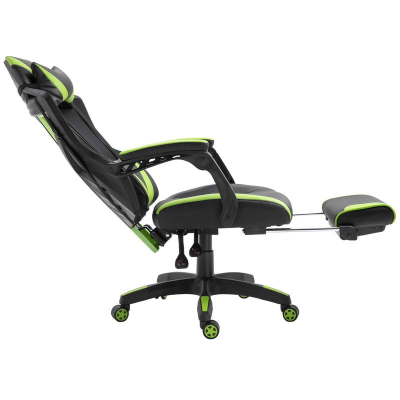 Cadeira de escritorio gaming ergonômica Altura ajustável Encosto ajustável Verde