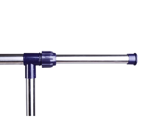 Cabide com rodas para pendurar roupas Ajustável na altura 86-95x45x160-170 cm cromado