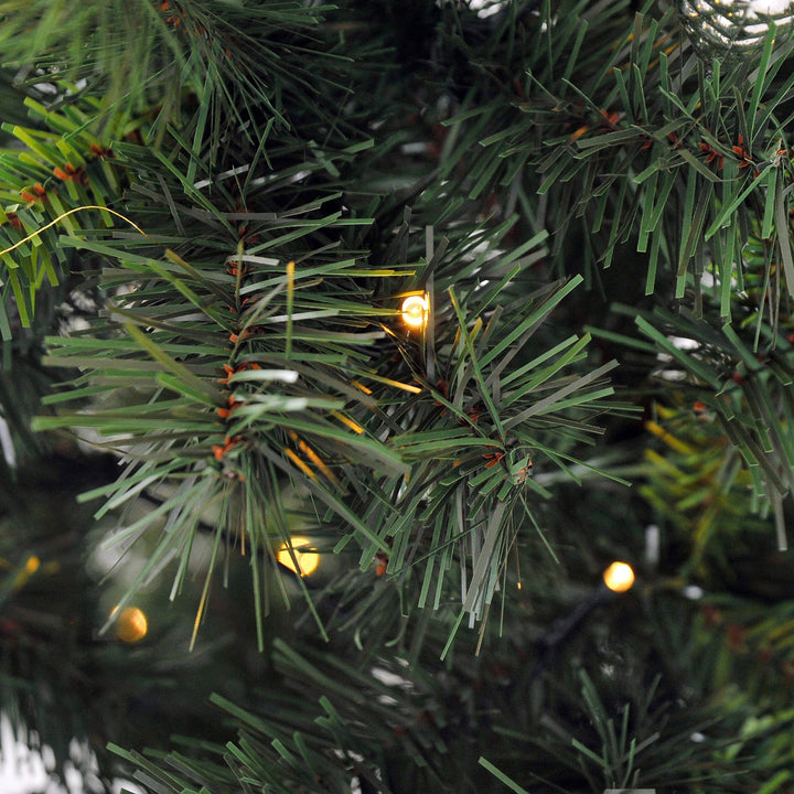 Árvore de Natal Artificial Árvore 180 cm com Suporte 745 ramas 200 Luzes LED