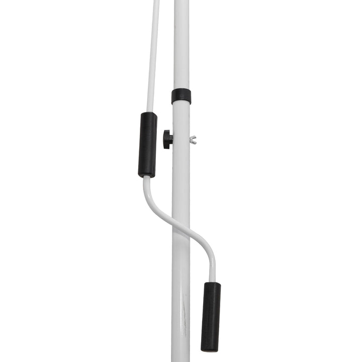 Toldo Manual Retrátil para Exterior 300x150x170-280cm Toldo Enrolável Altura Ajustável com Manivela Proteção Solar para Terraço Balcão Jardim Branco