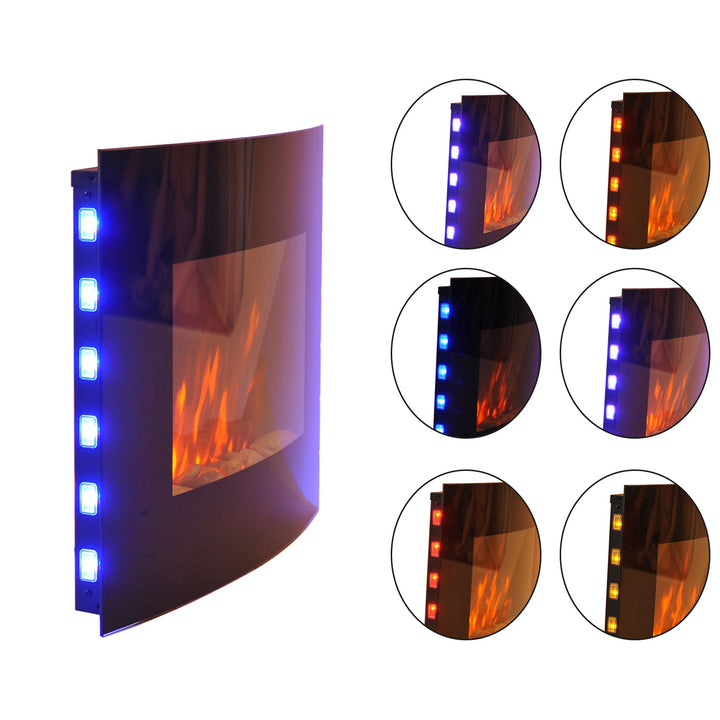 Lareira Elétrica chama LED Aço Inoxidável