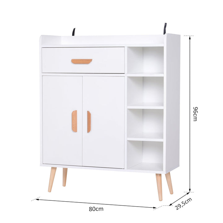 Armário Branco Móveis multiuso para cozinha sala de jantar sala de estar e casa de banho 80x29,5x96cm