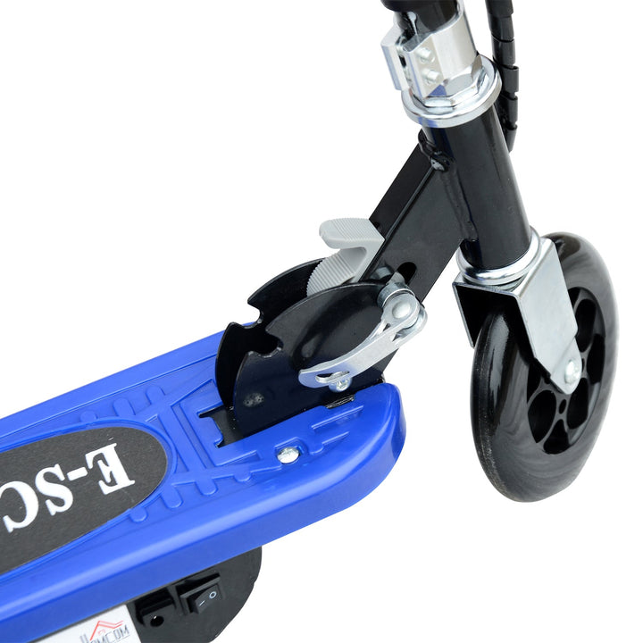 Trotinete Eléctrico Tipo Scooter com Guiador Ajustável – Cor Azul - 78x37x91-99 cm