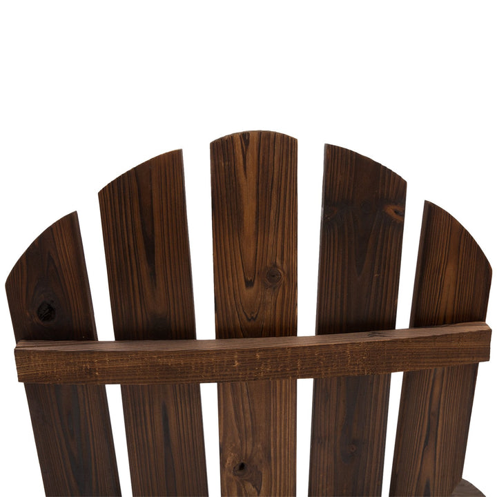 Cadeira de balanço de madeira para terraço Poltrona de balanço ao ar livre 88x68x97cm