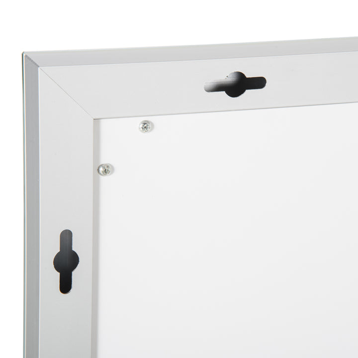 Espelho Casa de Banho com Luz LED 100x60cm Espelho de Parede com Interruptor Tátil 3 Luzes Ajustáveis Função de Memória e Estrutura de Alumínio Espelho Suspenso em 2 Formas Prata