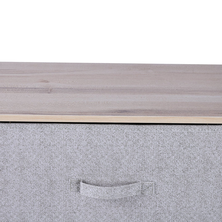 Cómoda Organizador com 4 Gavetas de tecido para sala de estar quarto 45x30x92cm