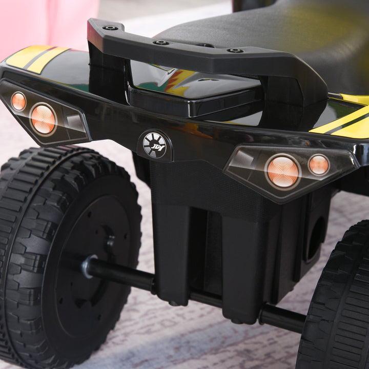 Quadriciclo para crianças acima de 18 meses com função de luz e música Suporta até 20 kg 67,5x38x44 cm Amarelo