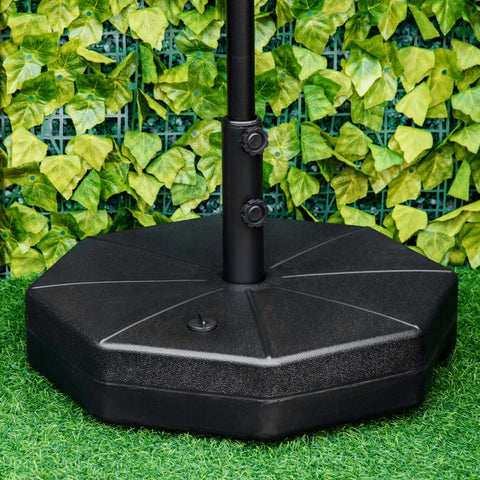 Base para Chapéu de Sol Portátil Base para Chapéu de Sol Recarregável para Mastros de F3,8cm e F4,8cm Preto