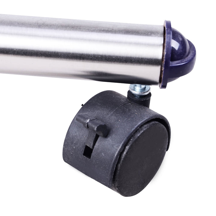 Cabide com rodas para pendurar roupas Ajustável na altura 86-95x45x160-170 cm cromado