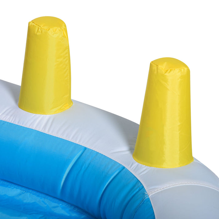Castelo Inflável com Trampolim e Piscina para Crianças acima de 3 Anos Inclui Inflador e Bolsa de Transporte para Interior Exterior 280x170x155cm Multicor