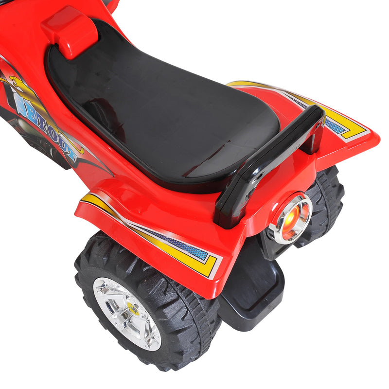 Mota Infantil Quad para crianças Carro sem pedais para bebê Brinquedo andador com buzina Música Luzes 60x38x42cm