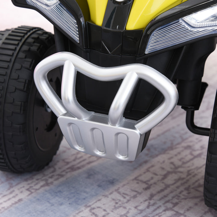 Quadriciclo para crianças acima de 18 meses com função de luz e música Suporta até 20 kg 67,5x38x44 cm Amarelo