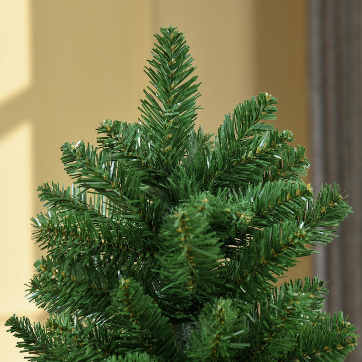 Árvore de Natal Artificial 150cm Ignífuga com 454 Ramas com 2 Tipos de Pontas de PVC e Base de Aço Decoração de Natal para Interiores Verde