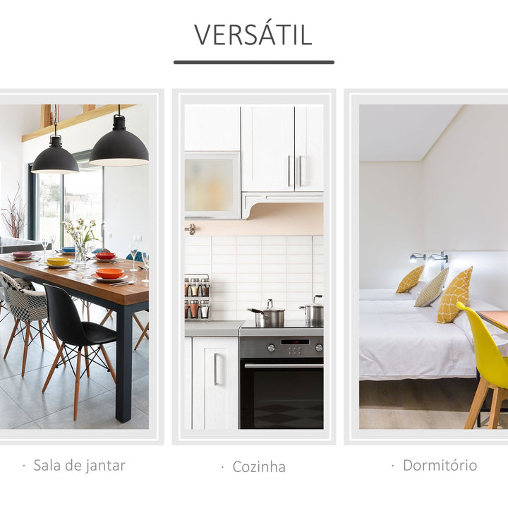 Mesa dobrável com 2 asas dobráveis ??Mesa lateral de madeira 104x76x73,7 cm Branco
