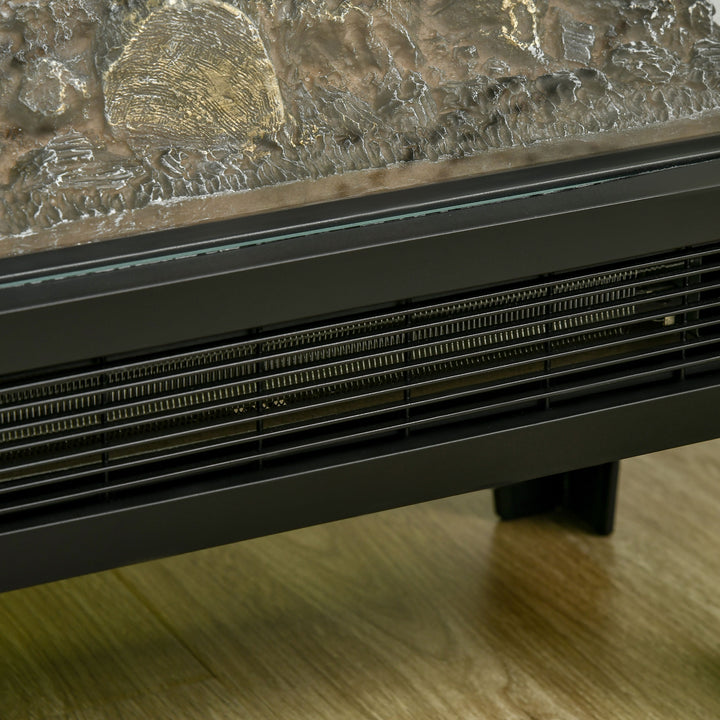 Lareira Elétrica 1000W/2000W Lareira Elétrica com Chama LED Realista Ajustável Termostato e Proteção Contra Superaquecimento para Área de até 15-20 m² 40,5x20x62cm Preto